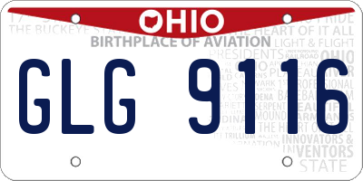 OH license plate GLG9116