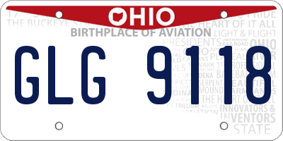 OH license plate GLG9118