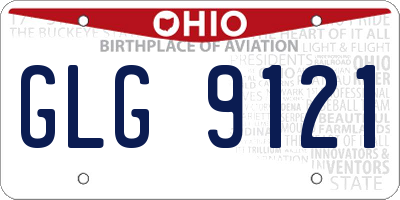 OH license plate GLG9121