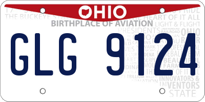 OH license plate GLG9124