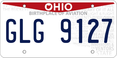 OH license plate GLG9127