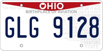 OH license plate GLG9128