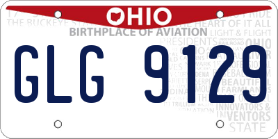 OH license plate GLG9129