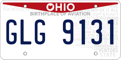 OH license plate GLG9131