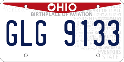 OH license plate GLG9133