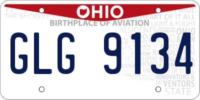 OH license plate GLG9134