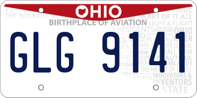 OH license plate GLG9141