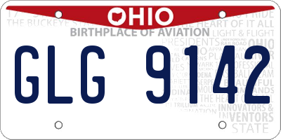 OH license plate GLG9142