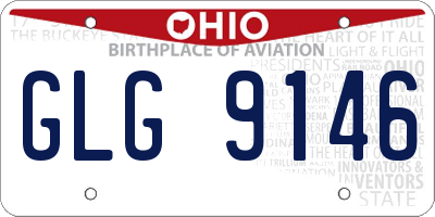 OH license plate GLG9146