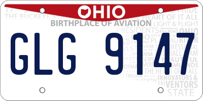 OH license plate GLG9147