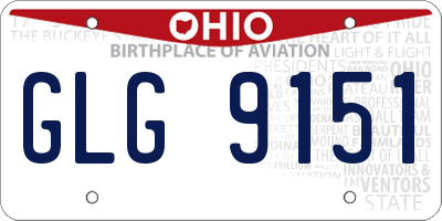 OH license plate GLG9151