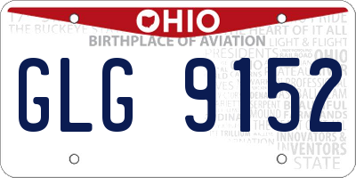 OH license plate GLG9152