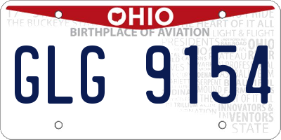 OH license plate GLG9154