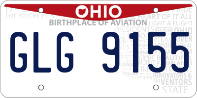 OH license plate GLG9155