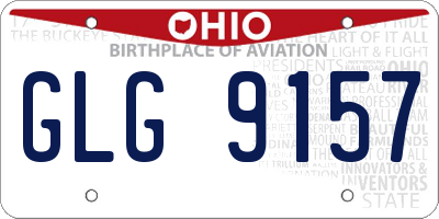 OH license plate GLG9157