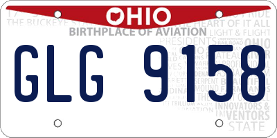 OH license plate GLG9158