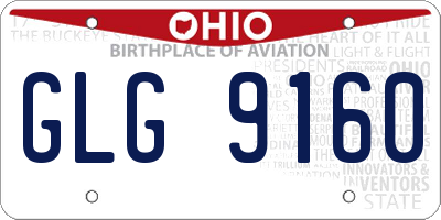 OH license plate GLG9160