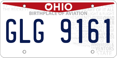 OH license plate GLG9161