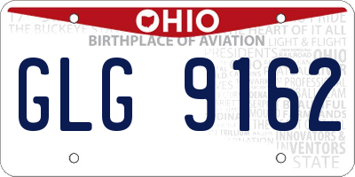 OH license plate GLG9162