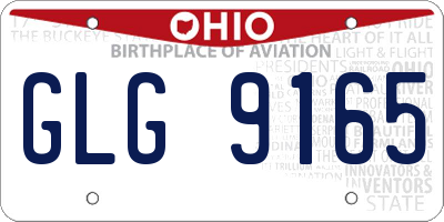OH license plate GLG9165