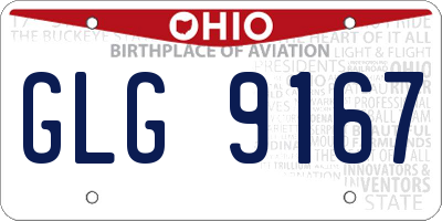 OH license plate GLG9167