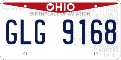OH license plate GLG9168