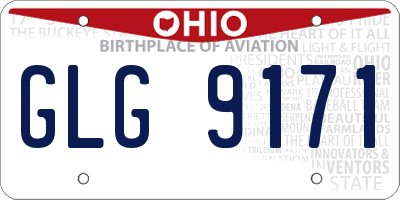 OH license plate GLG9171