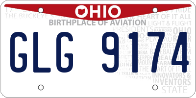 OH license plate GLG9174