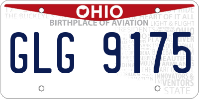 OH license plate GLG9175