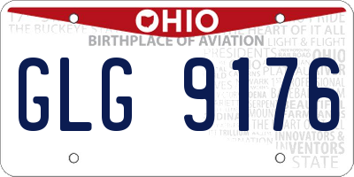 OH license plate GLG9176