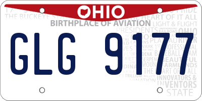 OH license plate GLG9177