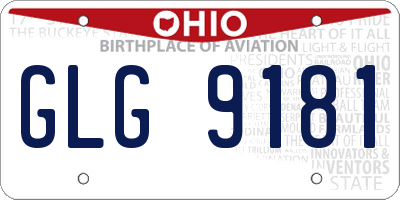 OH license plate GLG9181