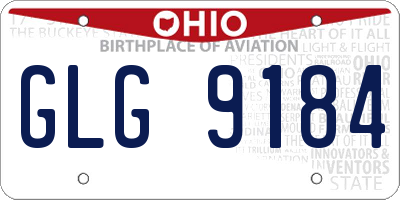 OH license plate GLG9184