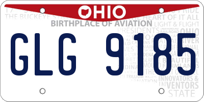 OH license plate GLG9185