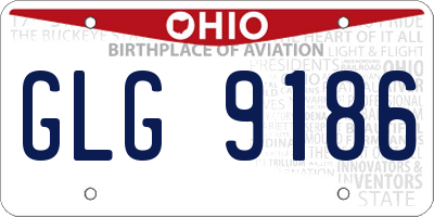 OH license plate GLG9186