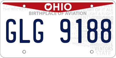 OH license plate GLG9188