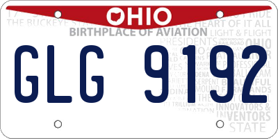 OH license plate GLG9192