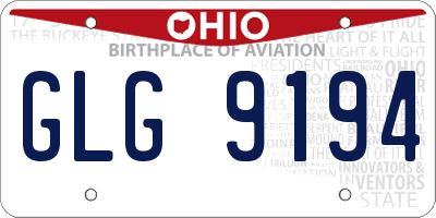 OH license plate GLG9194