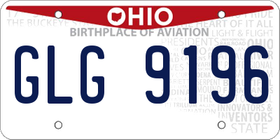 OH license plate GLG9196