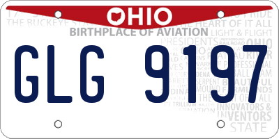 OH license plate GLG9197