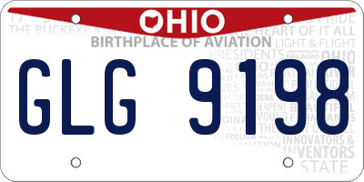 OH license plate GLG9198