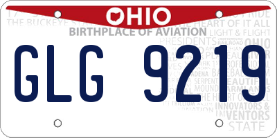 OH license plate GLG9219