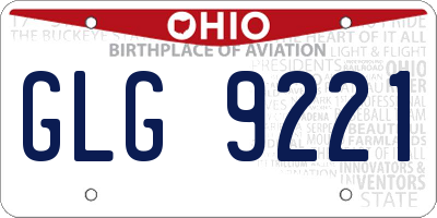 OH license plate GLG9221