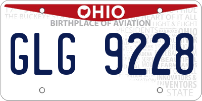 OH license plate GLG9228
