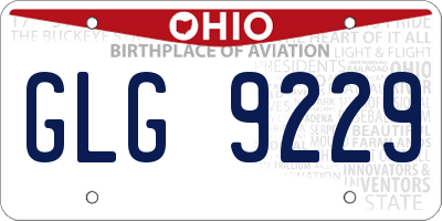 OH license plate GLG9229
