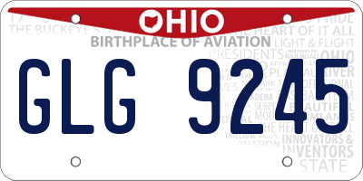OH license plate GLG9245