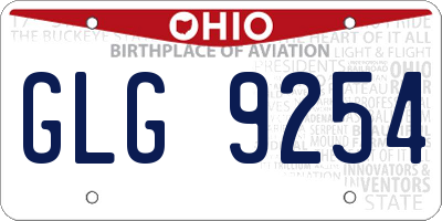 OH license plate GLG9254