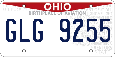 OH license plate GLG9255