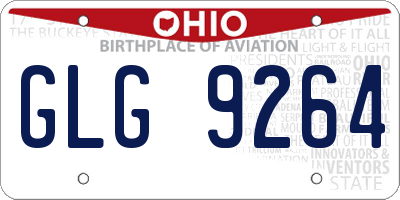OH license plate GLG9264