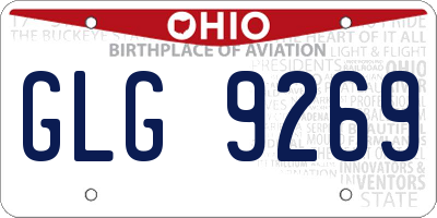 OH license plate GLG9269